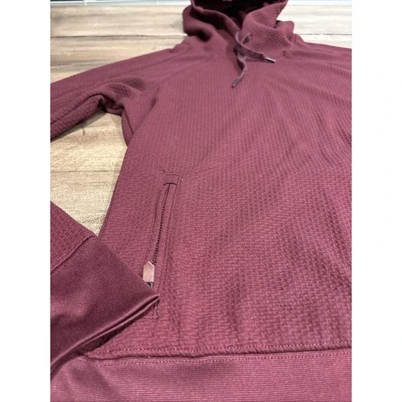 Rank 45 Hoodie Womens Xs BurgundyPockets Hooded Pullover Sweatshirt - Picture 2 of 9